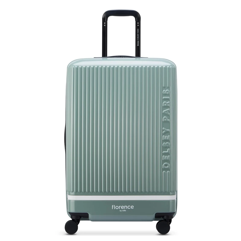 florence by mills Women's Spin Me Away Hardside Expandable Luggage with Spinner Wheels, Sage Green, Checked-Large 29 Inch, Spin Me Away Hardside Expandable Luggage with Spinner Wheels