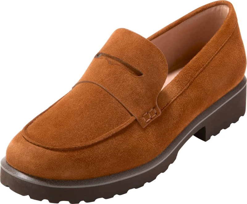 Cole Haan Women's Gwendolyn Penny Loafer, Tobacco Suede, 7-B UK