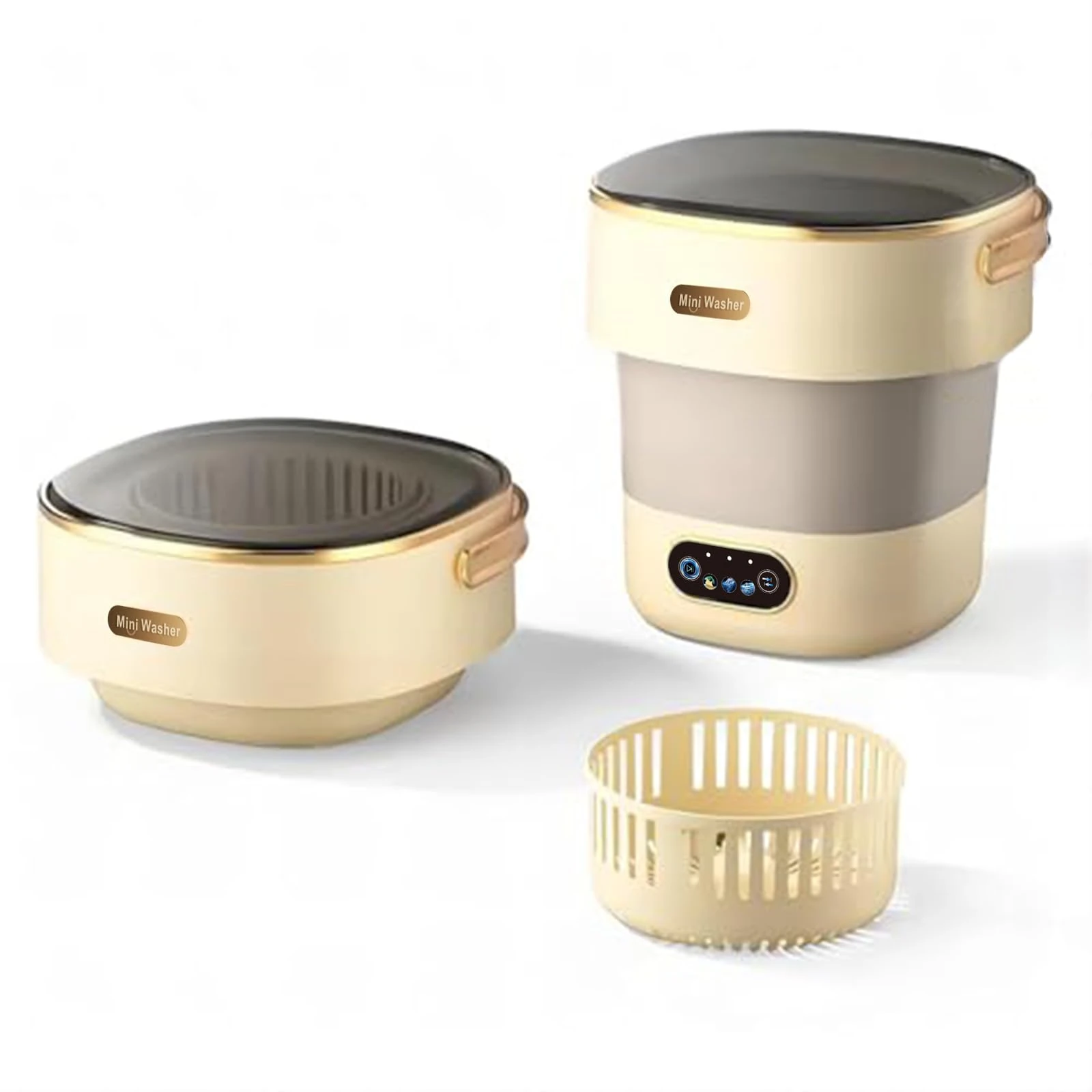 Portable Washing Machine with Spin Dryer 16L Mini Washer and Dryer 2 in 1 Small Washing-Machine Portable for Cleaning Underwear Baby Clothes Collapsible Wash Machine for RV Dorm Travel