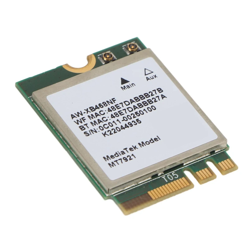 MT7921 NGFF M.2 Network Card 1800Mbps Dual Band WiFi Wireless Card for WINDOWS 10 11 Computer