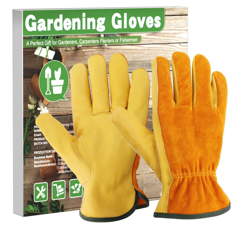 UneedMe Gardening Gloves For Women/Men - Garden Gloves Gardening Gifts Tough Thorn Proof Comfortable Breathable Garden Tools Strong Grip For Sowing Planting Trimming plants Mechanic Welding