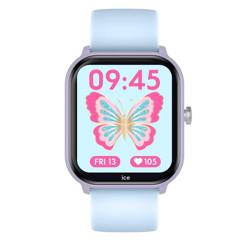 ICE-WATCH - ICE smart junior 3.0 Purple Soft blue 1.75 AMOLED - Girl's wristwatch with silicon strap - 024298 (1.75 inches)