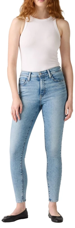 Levi's Women's Jeans 720 Hirise Super Skinny Light Indigo - Worn in, Colour Genres On Repeat, Size 26 28, Genres On Repeat, 26W x 28L
