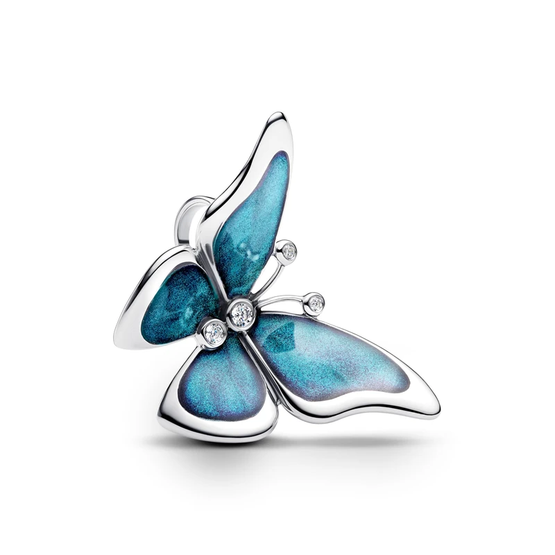 PANDORA Moments Sterling Silver Cubic Zirconia Butterfly Pendant 10.1 x 26 x 15.9 mm 793747C01 - Image 1