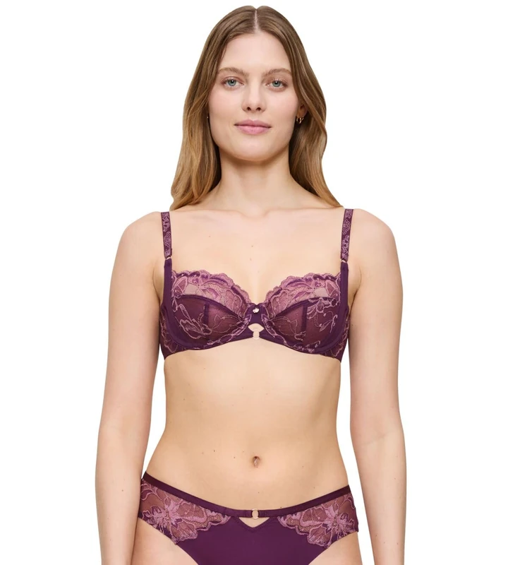 Triumph Wild Gardenia Florale W Bra, Flower Purple, 5F Women, Flower Purple, 38F