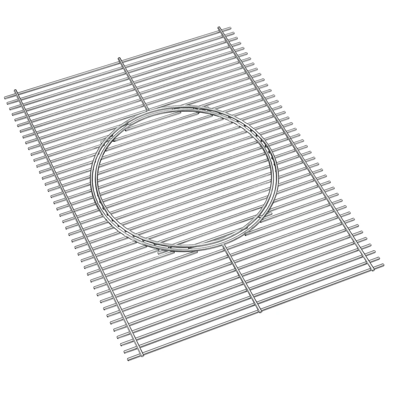 onlyfire Stainless Steel Cooking Grates with Gourmet BBQ System for Weber Spirit I & II 300 Series Gas Grills, Spirit 400 Series, Genesis 1000-5000, Genesis Silver B/C, Replacement for Weber 7586