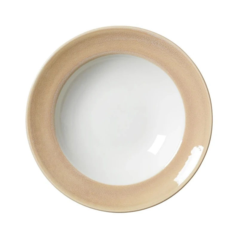 Steelite Revolution Edge Sandstone Harmony Soup Plate 9.5inch - 24cm, Pack of 12