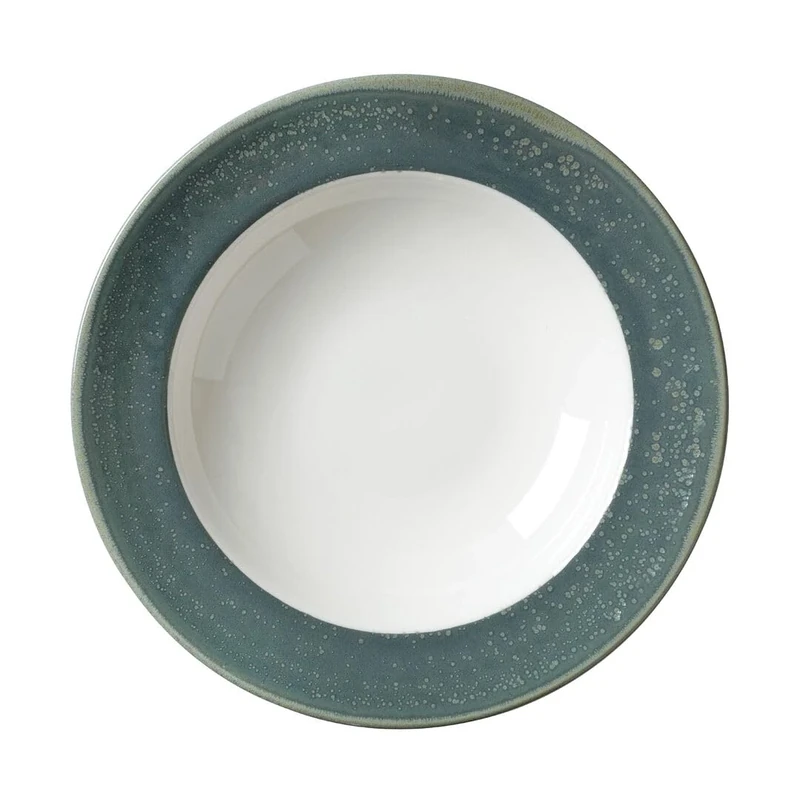 Steelite Revolution Edge Jade Harmony Soup Plate 9.5inch - 24cm, Pack of 12