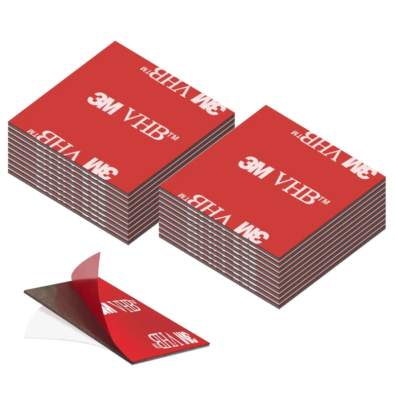 kurkip Double Sided Tape Extra Strong Double Sided Extra Strong Waterproof for Home Office Square - 30mm x 30mm (20PCS)