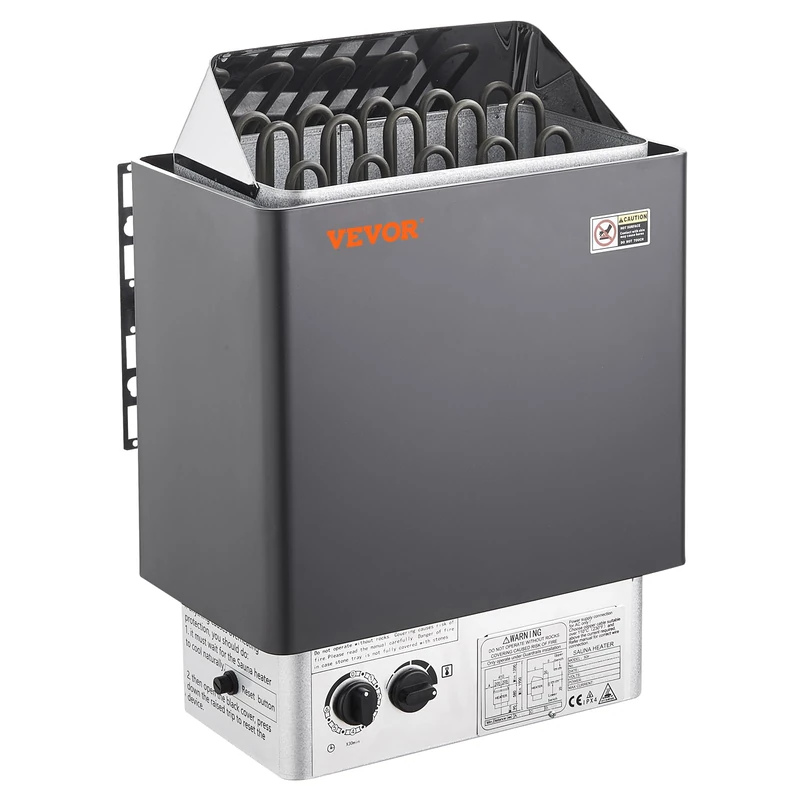 VEVOR 8KW 400V 3N Portable Electric Sauna Stove with 3H Timer, Built-in Controller, 110°C Max for Sauna 8-12m³, Commercial Use of Spa Hotel Shower, Stones Not Included