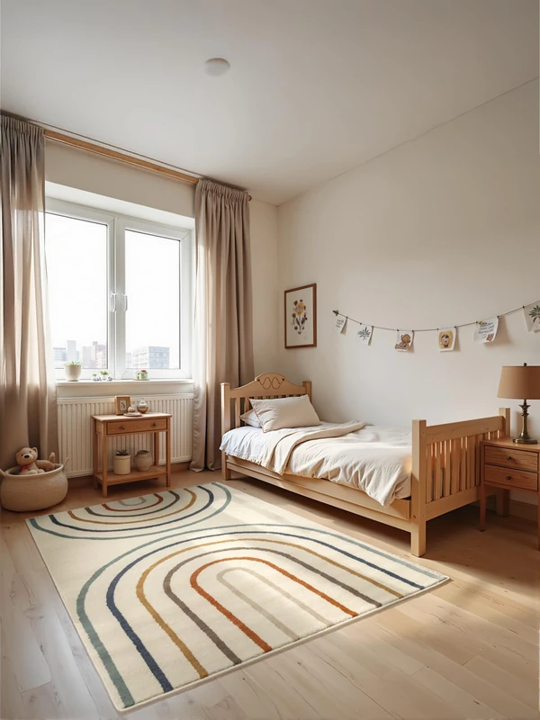 Hanse Home Adventures Children's Rug - Colourful Rainbow Play Mat, Modern Design, Play Mat, Crawling Rug Boys Girls for Children's Room, Teenager's Room, Living Room - Cream Multi-Colours, 160 x 235 - Image 1