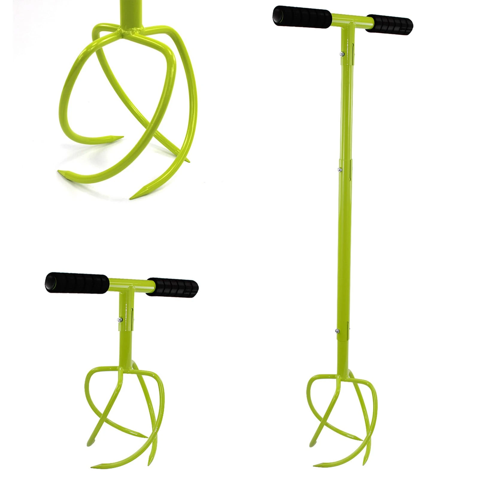 Crystals Manual Twist Tiller & Soil Cultivator – Heavy-Duty Hand Tiller for Gardening, Post Hole Digger, Bulb & Flower Planting, Ice Holes, Soil Aeration, Fertilizer Mixing – 900mm x 370mm