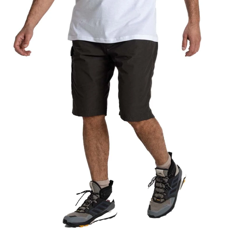 Craghoppers Mens Kiwi Long Cargo Shorts, Brown, 36W EU
