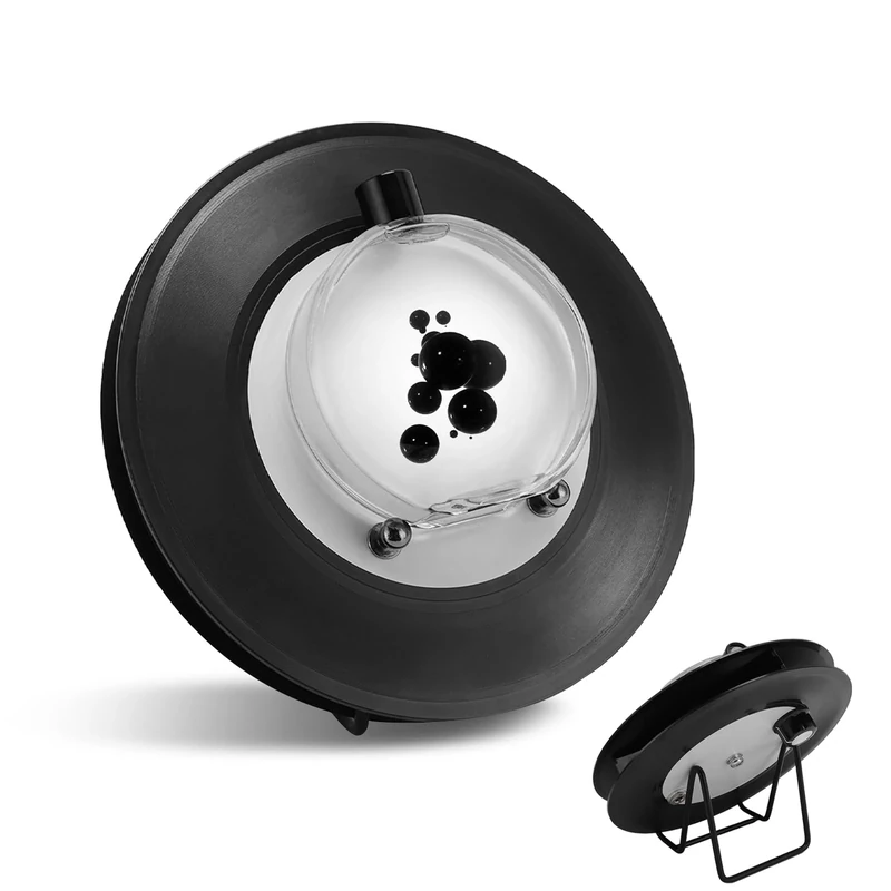 Dancing Ferrofluid with Music Rhythm, Ferrofluid Music Visualizer, Desktop Decor Ferrofluid Speaker Music Mate with 12 Colored Pens - Image 1