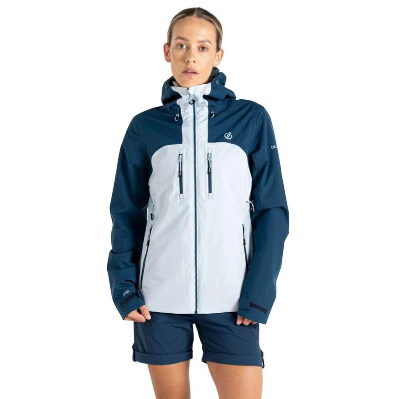 Dare2B Womens Diverging Mountain Active Shell Waterproof Jacket, MnltDm/Skywy, 18 EU