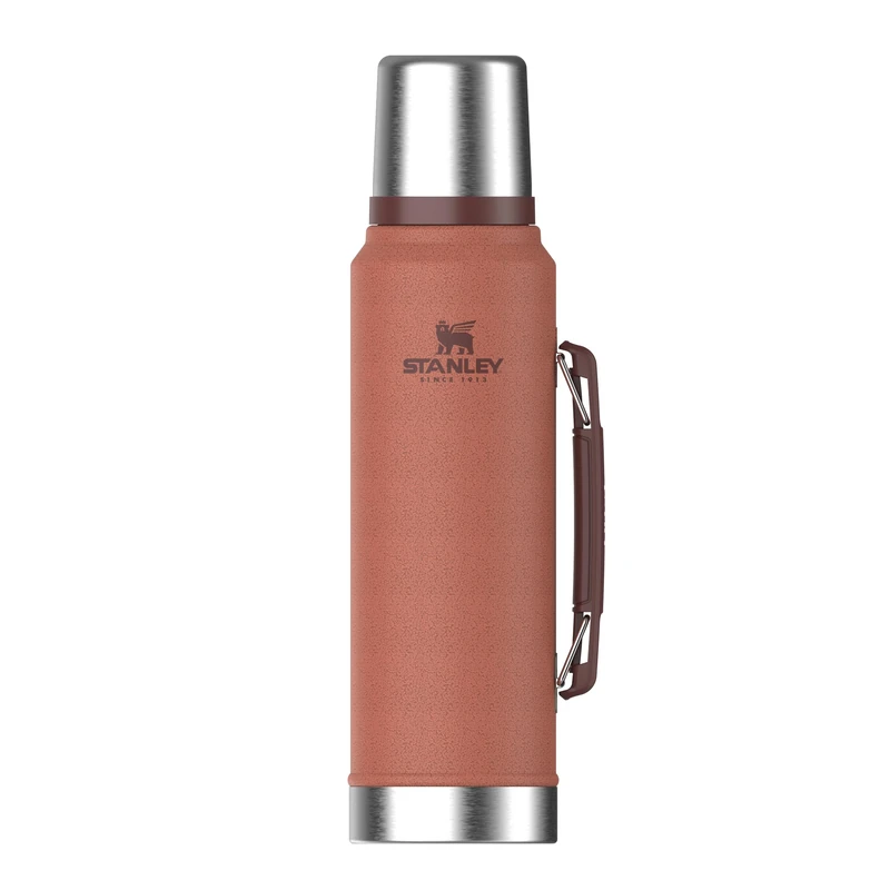 Stanley 1913 Classic Legendary Thermal Flask 1.4L - Keeps Hot Or Cold for 40 Hours - BPA-Free Insulated Bottle - Stainless Steel Coffee Flask - Leakproof - Dishwasher Safe - Hammertone Clay