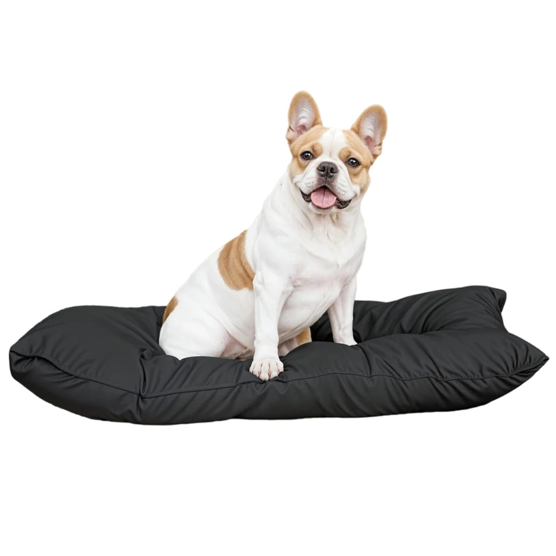 Italian Bed Linen Maxy Elegant Padded Dog Cushion, 60 x 100 cm, Microfibre, Dark Grey