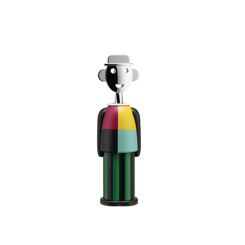 Alessi Alessandro M. Parade AM23A 30, Design Corkscrew, in AlkiPaper and Chromed Zamak, Multicolored