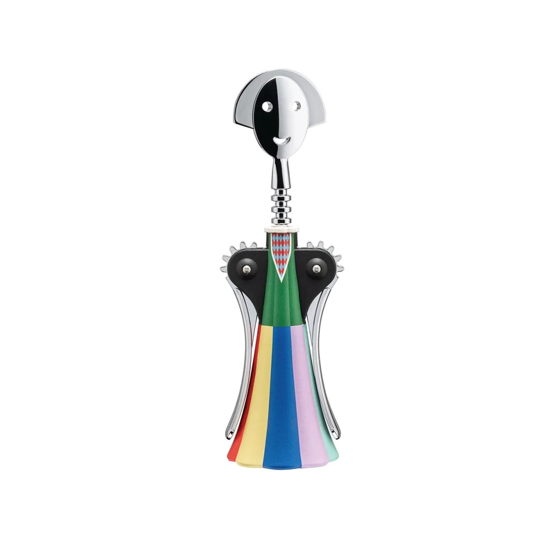 Alessi Anna G. Parade AM01A 5, Design Corkscrew, in AlkiPaper and Chromed Zamak, Multicolored