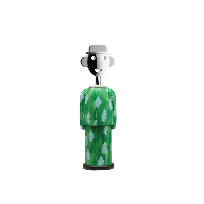 Alessi Alessandro M. Arborea AM23A 32, Parade Design Corkscrew, in AlkiPaper and Chromed Zamak, Multicolored
