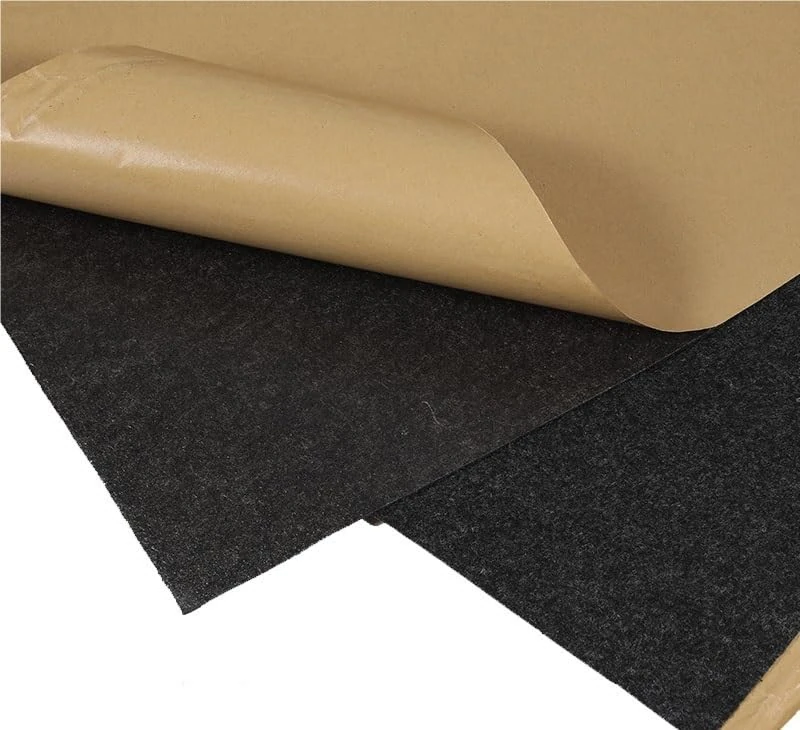 Self-Adhesive Felt Fabric Patch for Sound Absorption & Anti-Seismic Protection - Speaker & Furniture Cushioning, Available in Black, Grey, Silver & Beige(1x3m(39x118in),Gray)