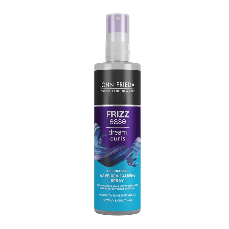 John Frieda Dream Curls Oil-Infused Wave-Revitalising Spray, Reactivate and Hydrate Curls, 150ml