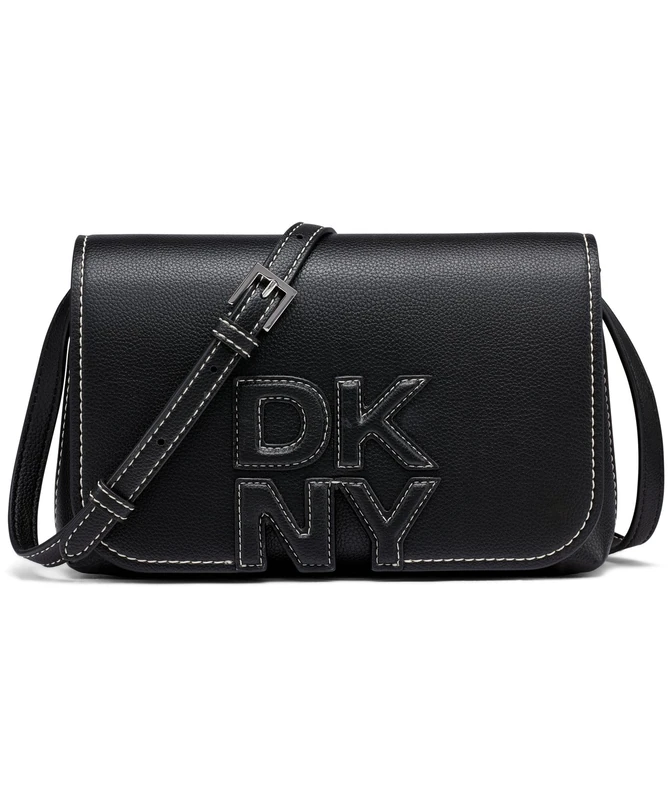 DKNY Women's Nicole Crossbody, Black/Light Taupe, Black/Light Taupe, Small