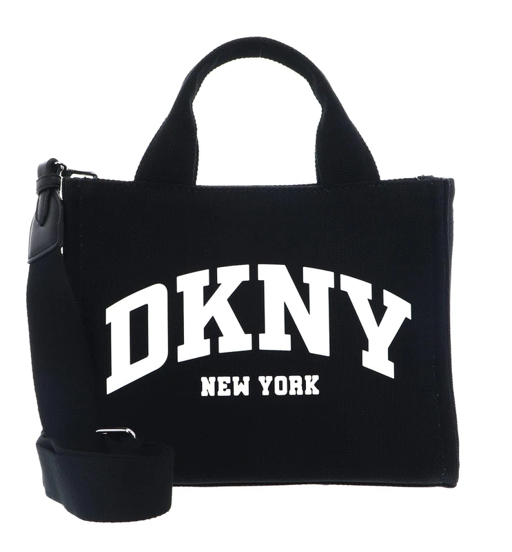 DKNY Women's Hadlee SM Tote, Black/Silver, black/silver, Small