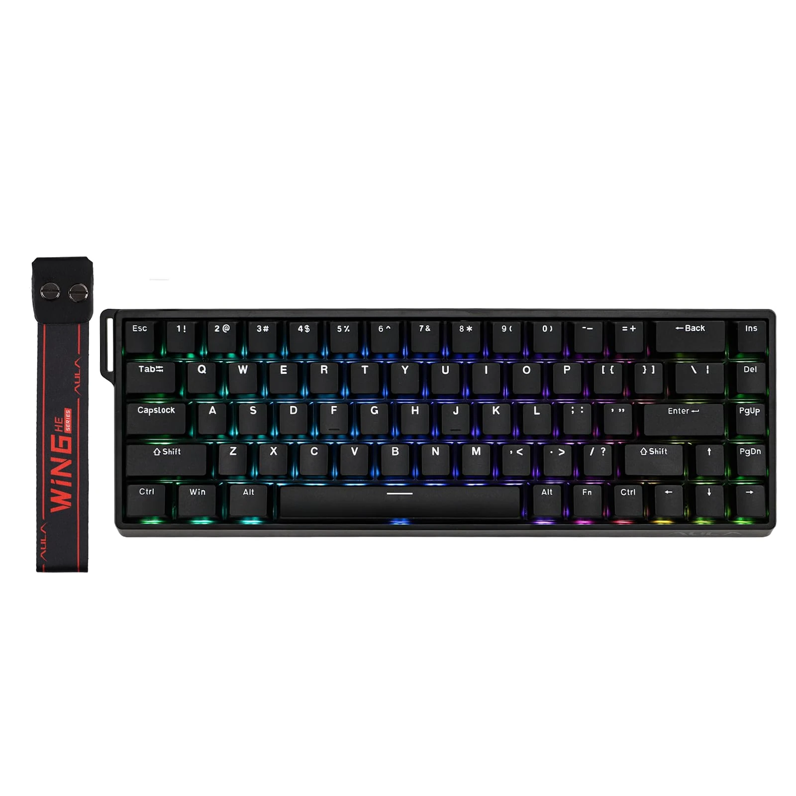 EPOMAKER AULA WIN68 HE Hall Effect Keyboard, 8k Polling, SOCD, DKS, Adjustable Fast Trigger, Low Latency, 65% Wired Magnetic Keyboard, Hot-Swap, RGB, for Win/Mac (Black)