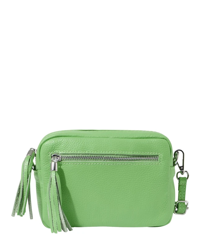 Joe Browns Women's Mini Leather Crossbody Bag Cross Body, Bright Green - Image 1