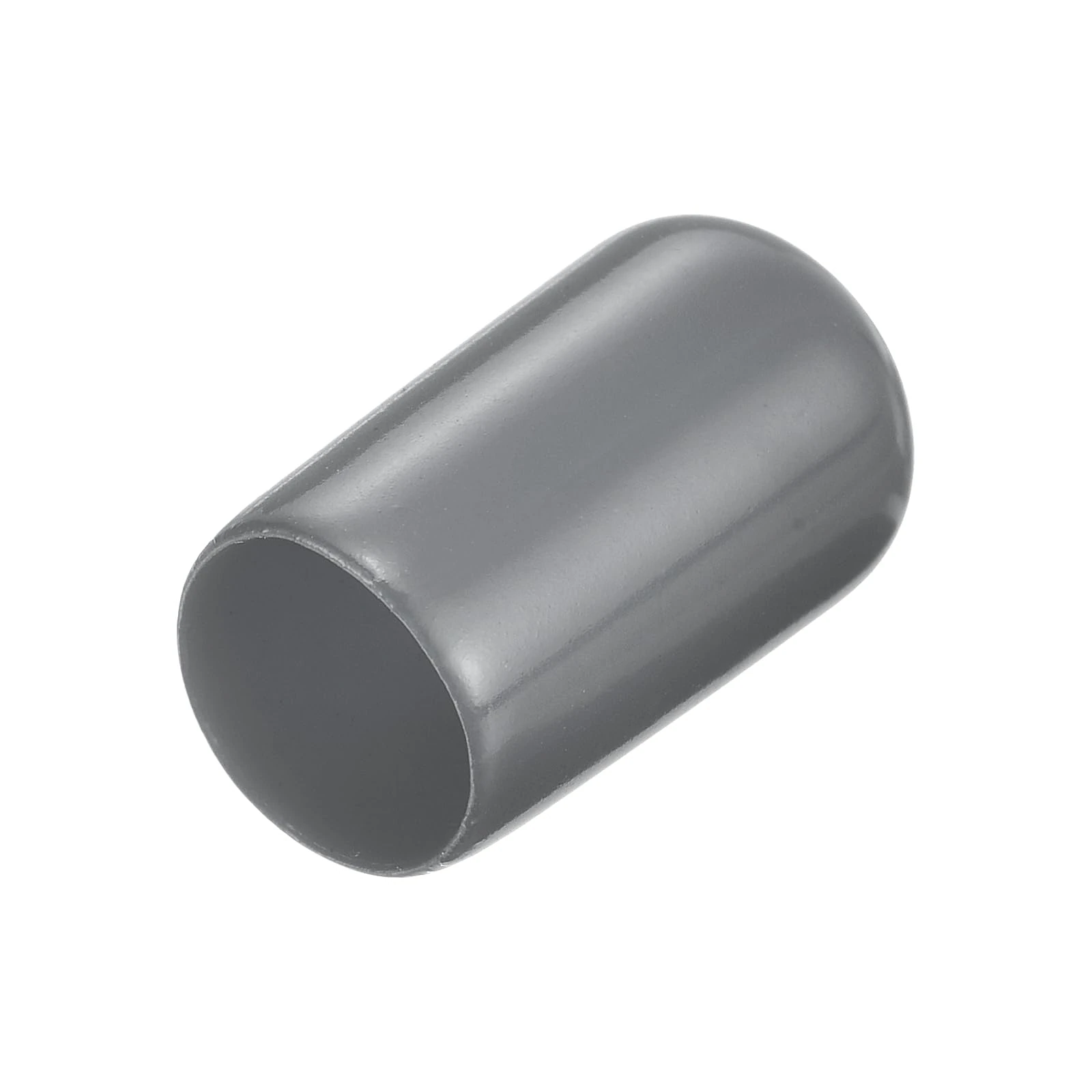 sourcing map 20pcs Rubber End Caps 7.5mm ID Vinyl Round Tube Bolt Cap Cover Thread Protectors Dark Grey