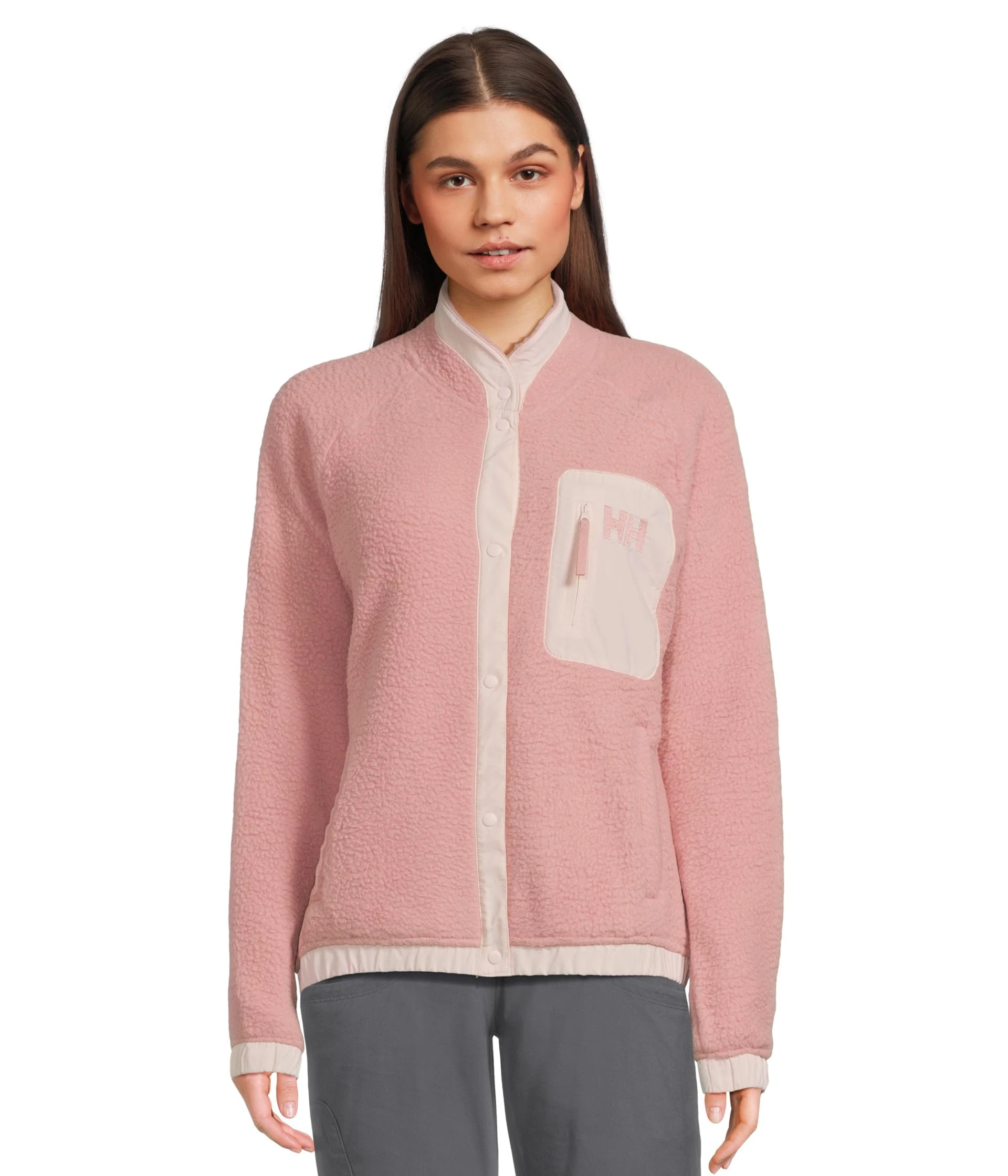 Helly-Hansen Women's Imperial Pile Snap Jacket, 057 Pink Salt, XS