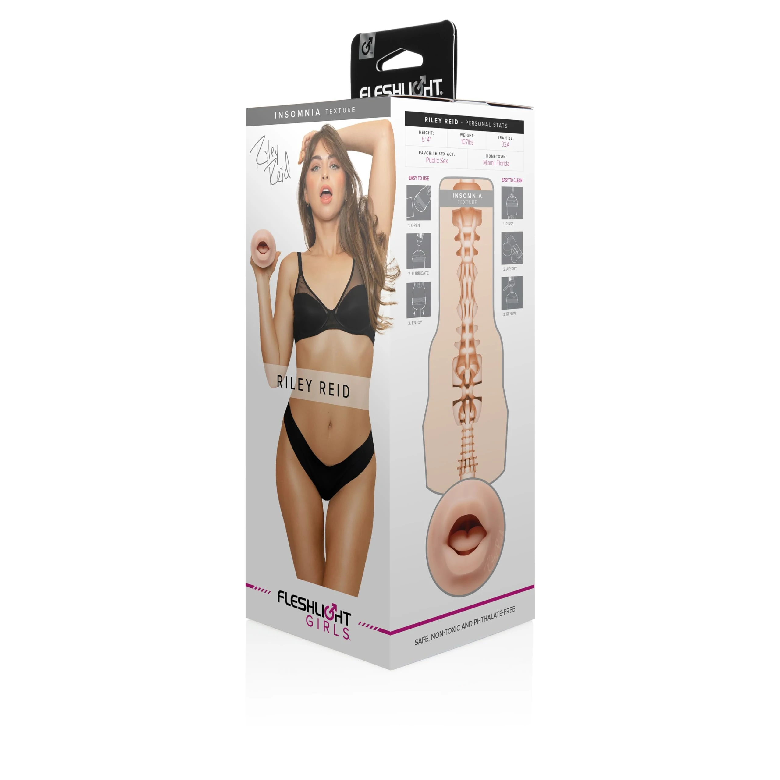 Fleshlight Male Sex Toys Riley Reid – Fleshlight Male Sex Toys, a Mouth Sex Doll of Riley Reid and Fleshlights Number One Star and Sex Toy for Men Using Fleshlights SuperSkin Technology