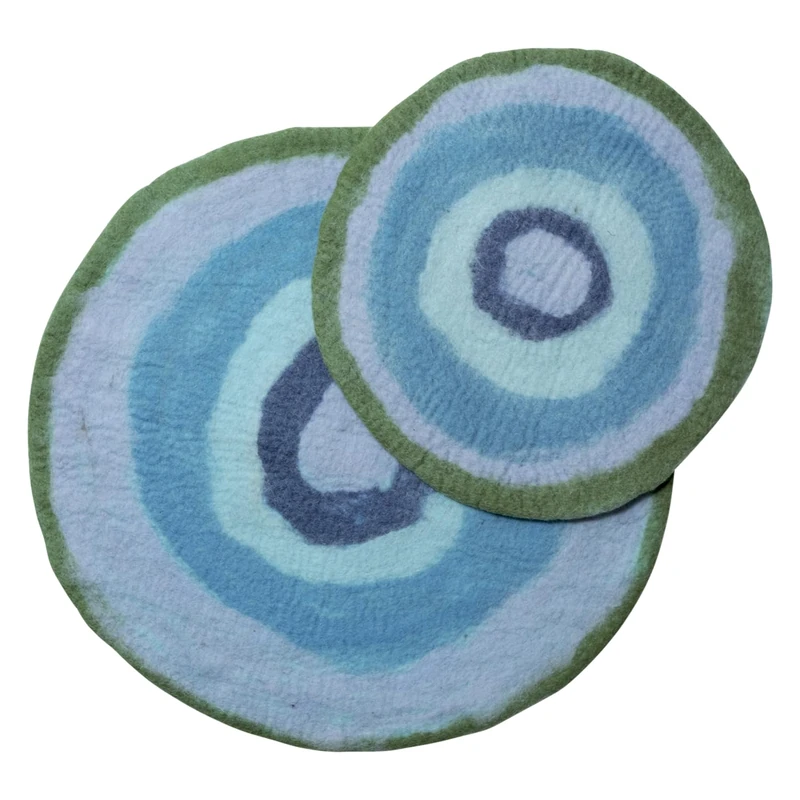 Dharma Dog Karma Cat, Comfortable Agate Mat for Dogs and Cats – Optimal Comfort and Elegant Design – Ideal for Indoor Use – Blue, Size M 66 x 66 cm