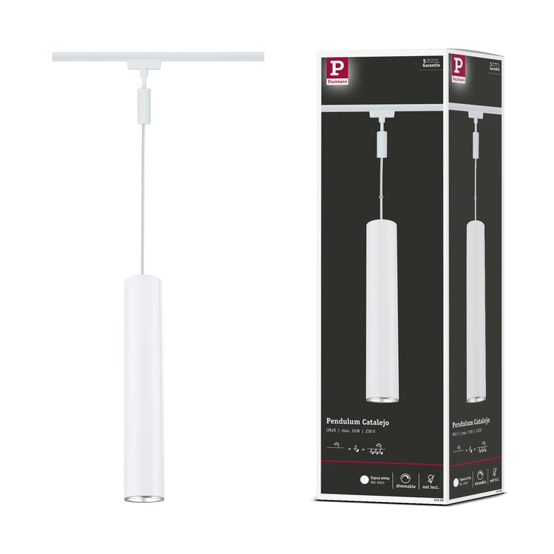 Paulmann 94888 Catalejo URail Pendant GU10 max. 10W 230V Signal White Rail System – Choose Any lamp