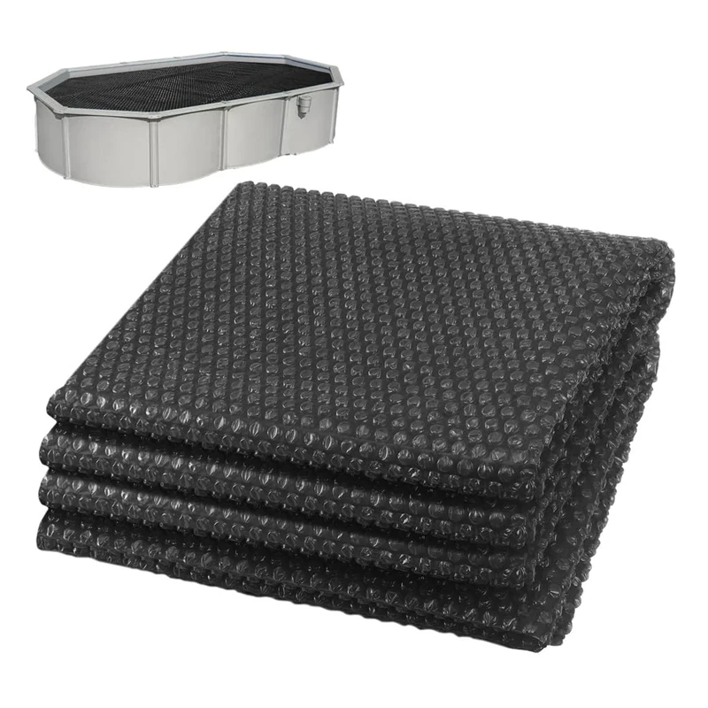 VOUNOT® Solar Pool Cover, Rectangular Solar Blanket 7x4 m, Solar Heating Cover, Thermal Film, Cuttable for Water Heating, Black