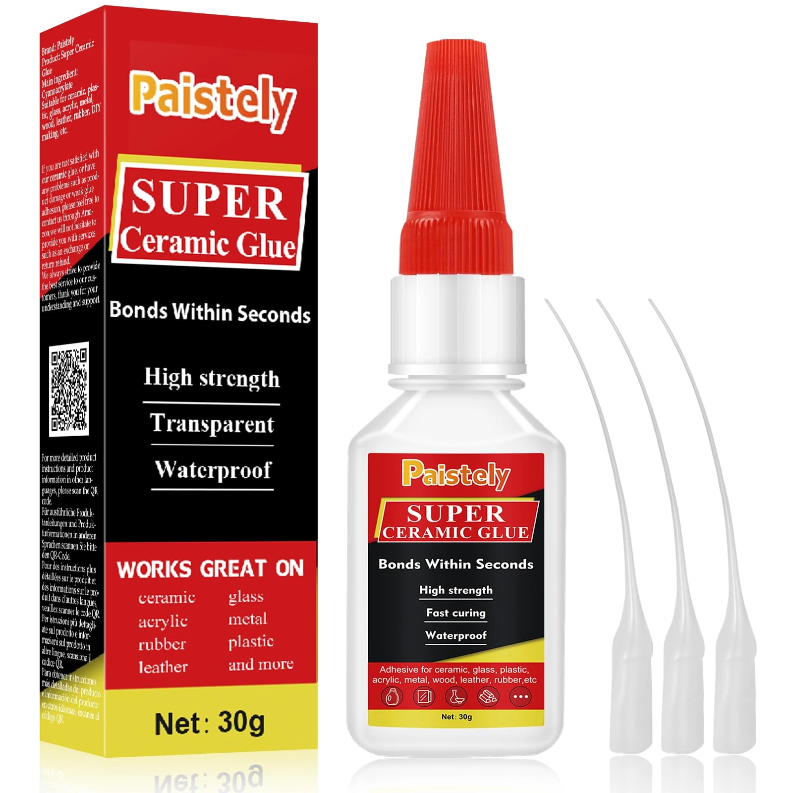 Super Ceramic Glue, Waterproof and Heat-Resistant Ceramic Glue Repair For Pottery, Strong Adhesive, Superglue For Bonding Ceramics, Plastic, Glass, Vinyl, Acrylic, Metal, Etc.