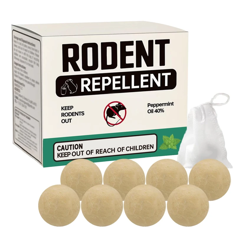Rodent Repellent 8 Pack, Mouse Repellent Rat Repellent Peppermint Oil, Mice Away Repellant for Outdoor/Indoor/House/Car/Boat/RV/Garage. Better Than Ultrasonic, Mice Repellent.