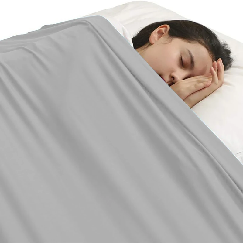 SZSMART Sensory Compression Sheet for Kids, Lycra Elastane Bed Sheet, Breathable Sensory Blanket to Relieve Stress for Children with Autism, Anxiety (Grey, Small/69x132cm)