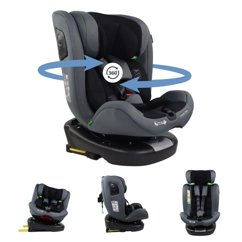 Mobiclinic®, Car seat, 360º Swivel, i-Size Regulation, Top Tether, Group 0/1/2/3, Evolutive, Max. 36 Kg, Child car Booster, Pandafix, 0-12 Years, 5-Point Harness, Adjustable, Recliner 3 Positions - Image 1