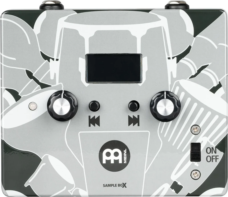 Meinl Percussion Ultimate Sample Box - 16 Percussion Samples - 6.3 mm Input and Output Jack - Aluminum, Grey (MXBOX16)