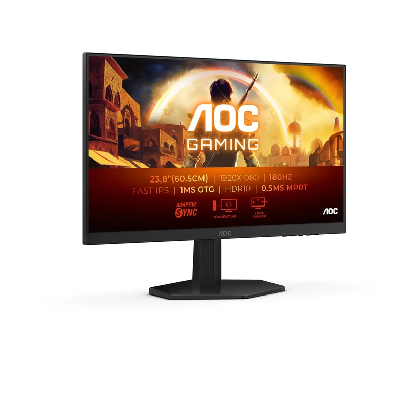 AOC Gaming 24G42E - 24 Zoll Full HD Monitor, 180 Hz, 1 ms, FreeSync Prem., G-Sync comp., HDR10 (1920x1080, 1x HDMI 2.0, 1x DisplayPort 1.4) schwarz