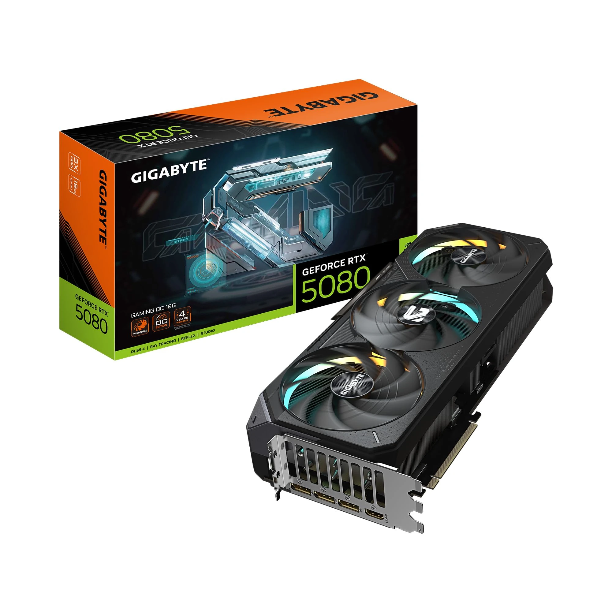 Gigabyte GeForce RTX 5080 Gaming OC 16G Graphics Card WINDFORCE Cooling System 16GB 256bit GDDR7, GV-N5080GAMING OC-16GD Video Card
