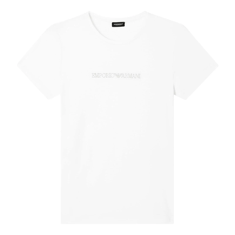 Emporio Armani Woman's Essential Cotton Crew Neck T-Shirt, White, XL, Regular