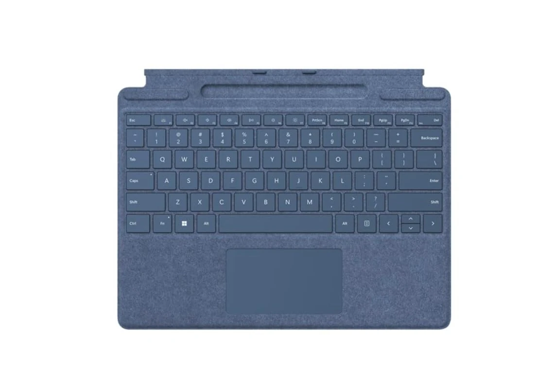 Microsoft Surface Pro Signature Keyboard With Pen Slot, Sapphire UK layout compatible with surface Pro X, 8, 9 and 11 (Not Compatible With Microsoft Surface Pro 12 Tablet)