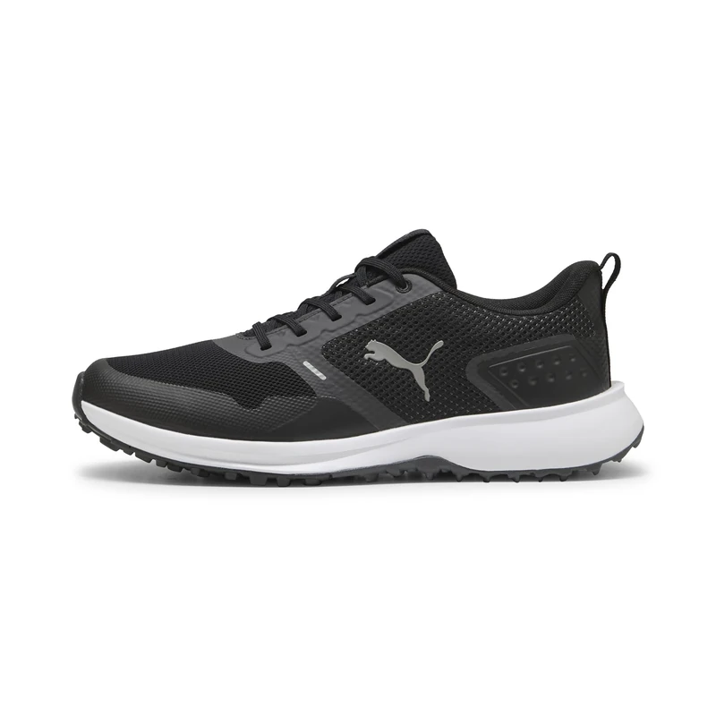 PUMA pumagolf Men's Fusion Grip 6 Golf Shoe, Black, 10 UK