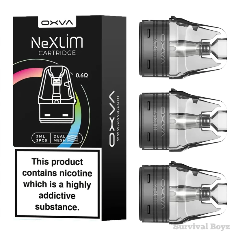 Oxva NeXLIM Pods [0.6] - 3 Pack - Available in 0.6,0.8,1.2Ω - Compatible With OXVA NEXLIM KIT ONLY - No Nicotine