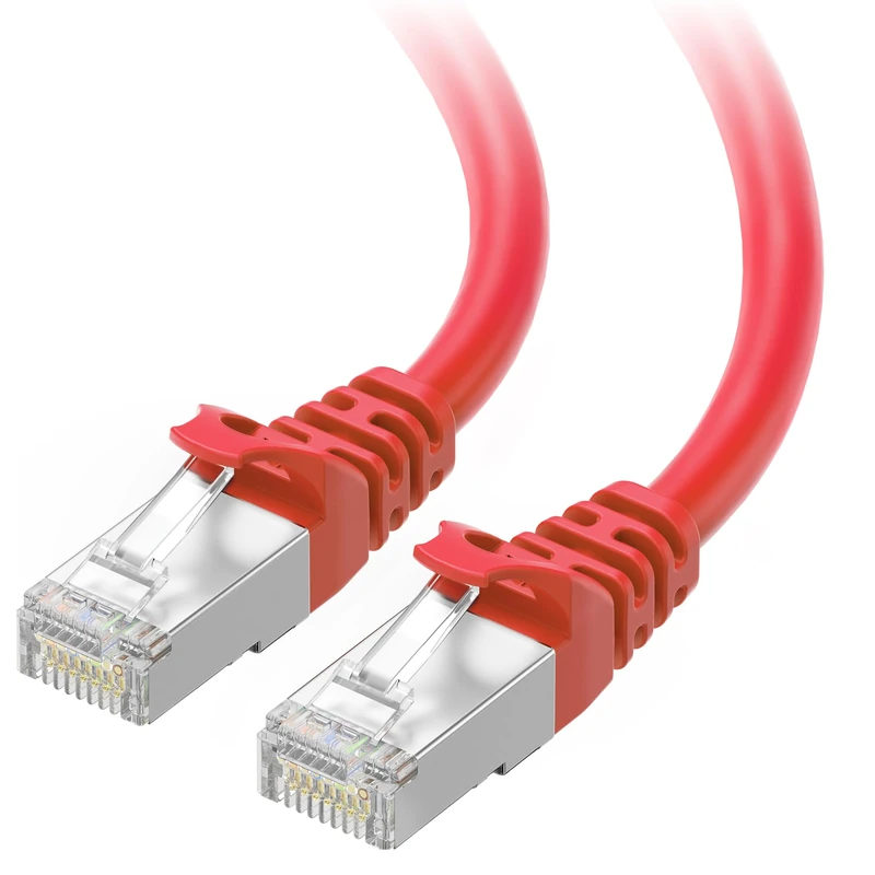 Cable Matters 10Gbps Snagless Long Shielded Cat 6A Ethernet Cable - 200ft, Cat 6A Cable, Cat6A Cord, Ethernet Cord, Red