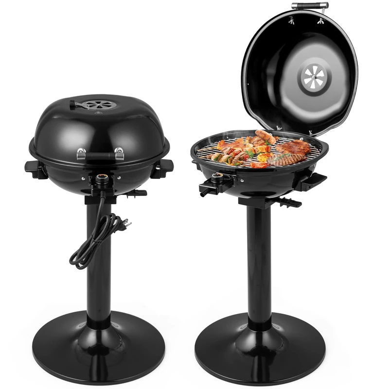 GiantexUK 1600W Electric Grill, Portable Barbecue Grill (Black)