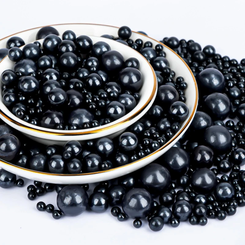 Twisweet Black Sprinkles 130g, Edible Pearl Sprinkles for Cake Decorating, Mix Size Sugar Pearls Baking Candy Cupcake Topper Cookie Ice Cream Cake Decorations Birthday Halloween Christmas Supplies